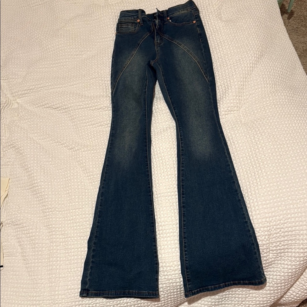 Women's Blue Flared Jeans